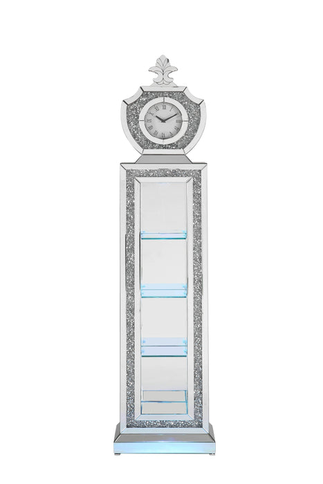 Acme Noralie - Grandfather Clock With Led Mirrored & Faux Diamonds