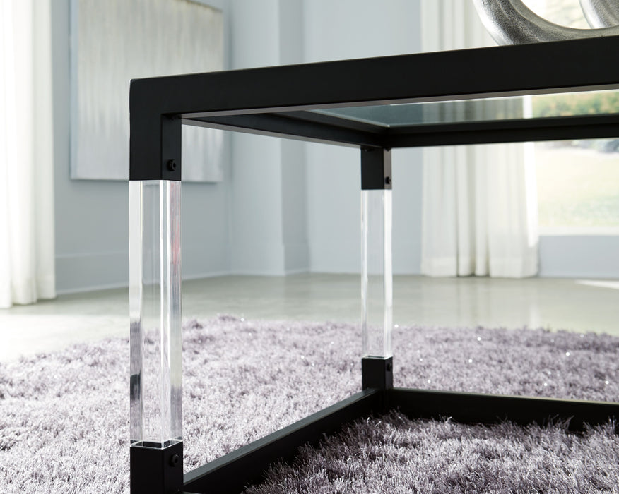 Nallynx - Metallic Gray - Rectangular Cocktail Table Unique Piece Furniture