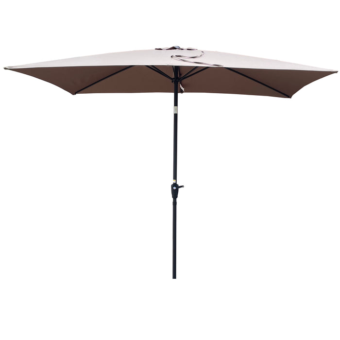 Patio Umbrella Outdoor Waterproof Umbrella With Crank And Push Button Tilt Without Flap For Garden Backyard Pool Swimming Pool