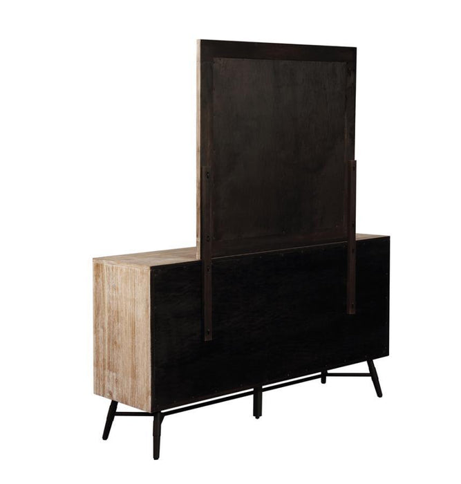 Marlow - Rectangular Dresser Mirror - Rough Sawn Multi Unique Piece Furniture