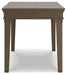 Janismore - Weathered Gray - Home Office Desk Unique Piece Furniture