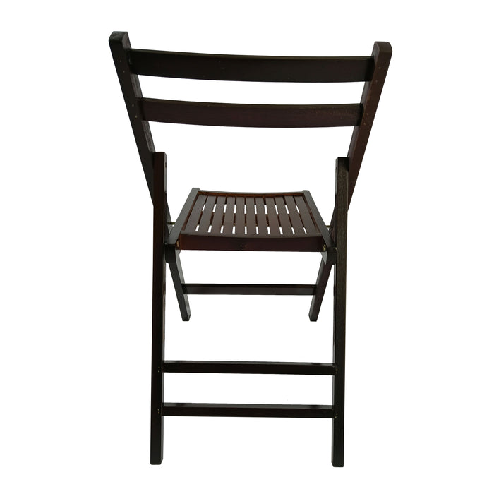 Furniture Slatted Wood Folding Special Event Chair - Cherry, (Set of 4), Folding Chair, Foldable Style