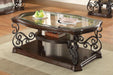 Laney - Coffee Table - Deep Merlot And Clear Unique Piece Furniture
