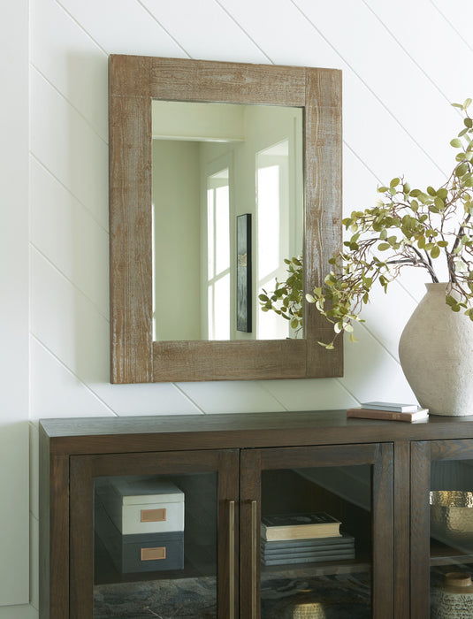 Waltleigh - Distressed Brown - Accent Mirror Unique Piece Furniture