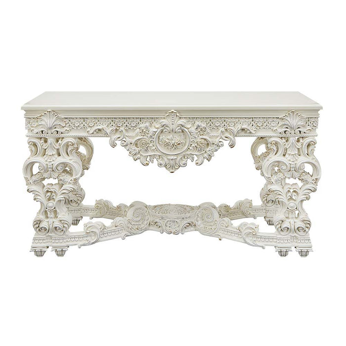 Adara - Sofa Table - Antique White Finish Unique Piece Furniture