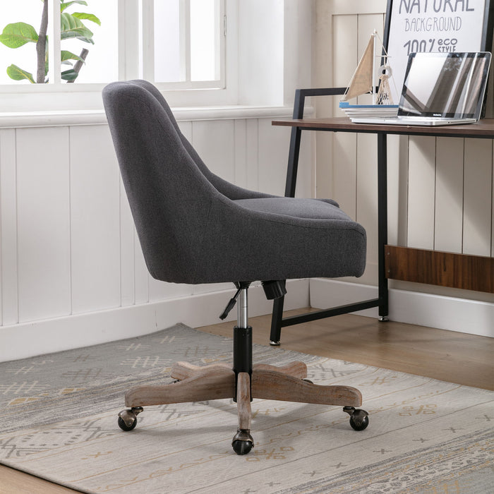 Coolmore Swivel Shell Chair For Living Room / Modern Leisure Office Chair - Charcoal Gray