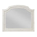 Jaqueline - Mirror - Light Gray Linen & Antique White Finish Unique Piece Furniture