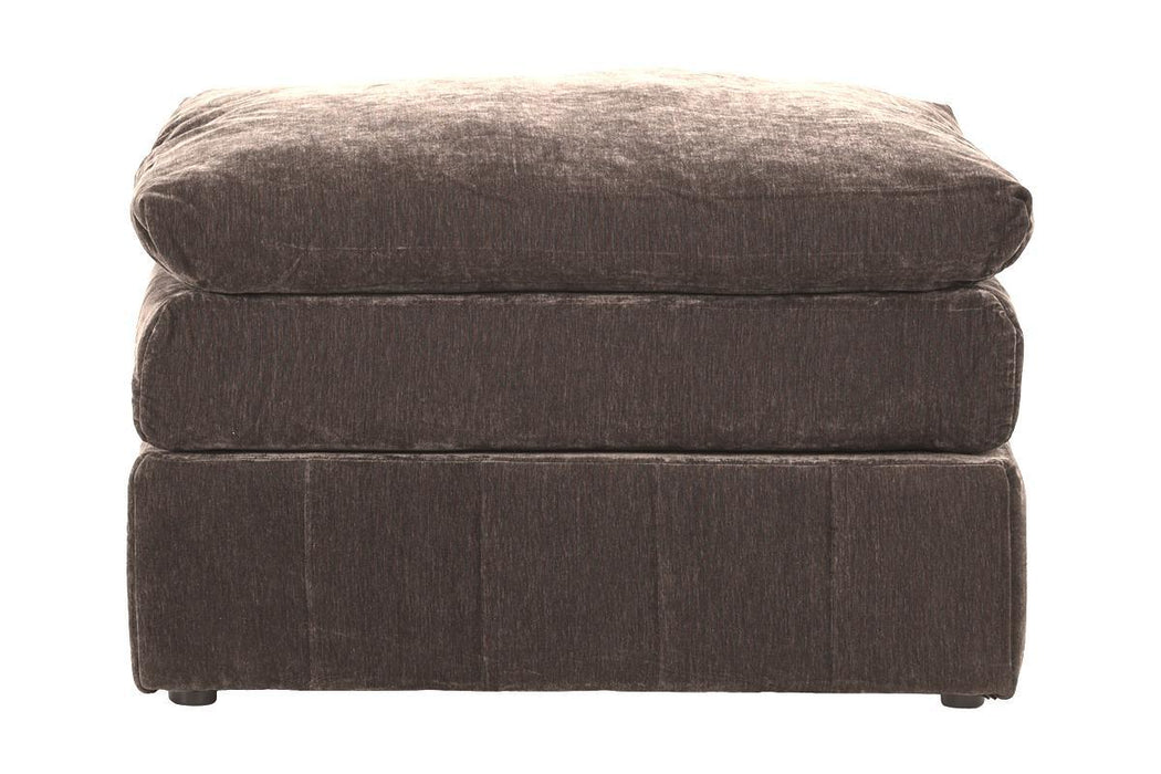 Contemporary 1 Piece Ottoman Modular Chair Sectional Sofa Living Room Furniture Mink Morgan Fabric- Suede