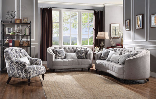 Saira - Sofa - Light Gray Fabric Unique Piece Furniture