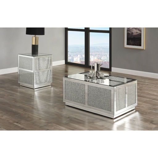 Lavina - Coffee Table - Mirrored & Faux Diamonds Unique Piece Furniture