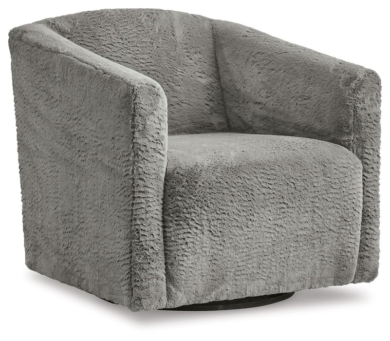 Bramner - Charcoal - Swivel Accent Chair Unique Piece Furniture