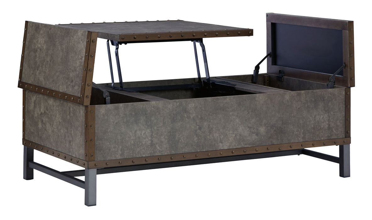 Derrylin - Brown - Lift Top Cocktail Table Unique Piece Furniture