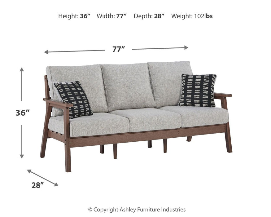 Emmeline - Brown / Beige - Sofa With Cushion Unique Piece Furniture