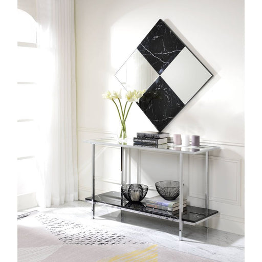 Angwin - Wall Mirror - Mirrored & Faux Marble Unique Piece Furniture