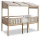 Wrenalyn - White / Brown / Beige - Twin Loft Bed With Roof Panels Unique Piece Furniture