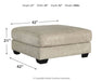 Ardsley - Pewter - Oversized Accent Ottoman Unique Piece Furniture