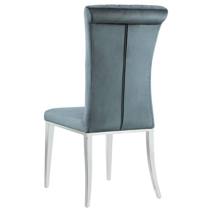 Beaufort - Upholstered Curved Back Side Chairs (Set of 2) - Dark Gray Unique Piece Furniture