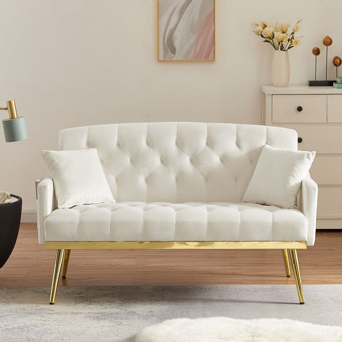 Cream White 2 Seater Sofa