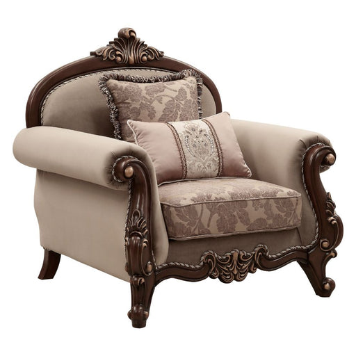Mehadi - Chair - Velvet & Walnut Unique Piece Furniture
