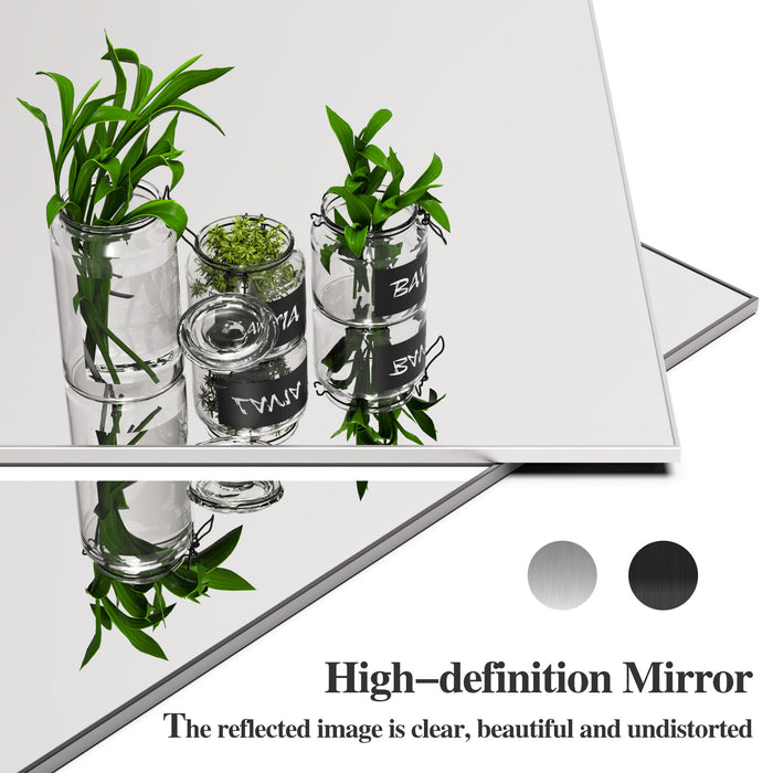 Oversized Modern Rectangle Bathroom Mirror With Balck Frame Decorative Large Wall Mirrors For Bathroom Living Room Bedroom Vertical Or Horizontal Wall Mounted Mirror With Frame
