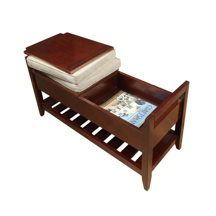 Belch - Bench - Fabric & Espresso Unique Piece Furniture