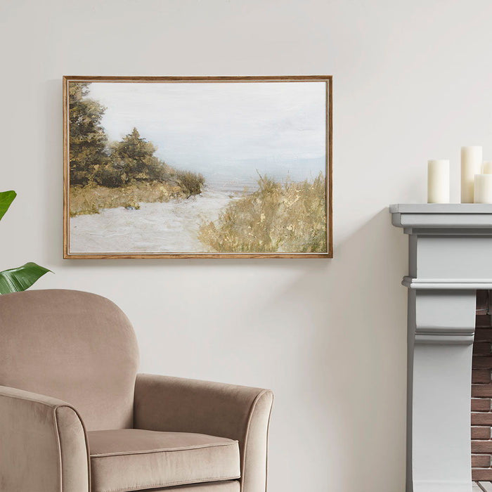 Abstract Landscape Framed Canvas Wall Art Multi