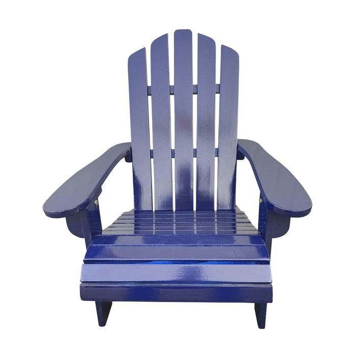 Outdoor Or Indoor Wood Children Adirondack Chair, Blue