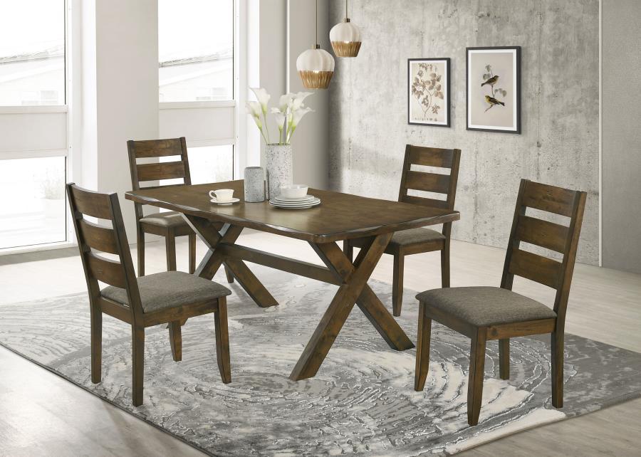 Alston - X-Shaped Dining Table - Knotty Nutmeg Unique Piece Furniture