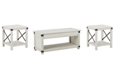 Bayflynn - Whitewash - 3 Pc. - Coffee Table, 2 End Tables Unique Piece Furniture