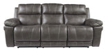 Erlangen - Dark Gray - Pwr Rec Sofa With Adj Headrest Unique Piece Furniture