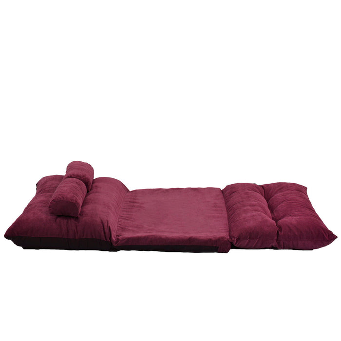 Orisfur. Lazy Sofa Adjustable Folding Futon Sofa Video Gaming Sofa With Two Pillows