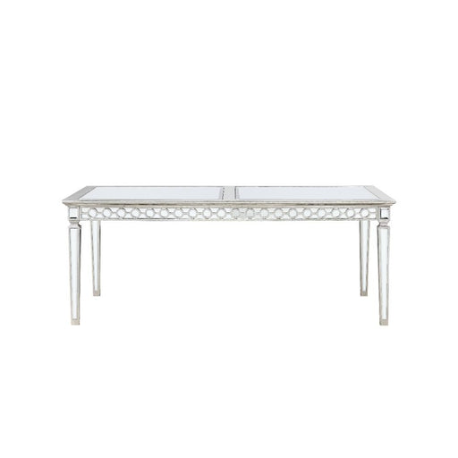 Varian - Dining Table - Mirrored & Antique Platinum Unique Piece Furniture