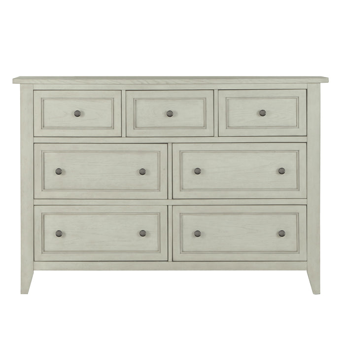 Raelynn - 7 Drawer Dresser - Weathered White Unique Piece Furniture