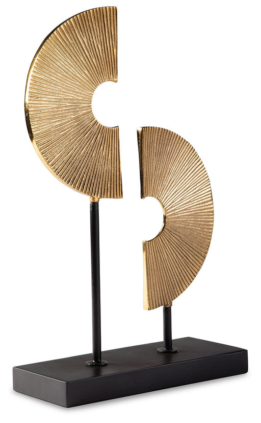 Berrnette - Gold Finish / Black - Sculpture Unique Piece Furniture