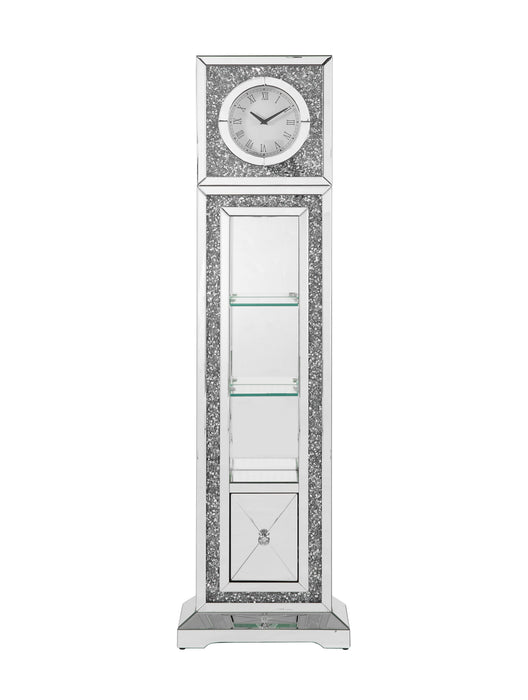Acme Noralie Grandfather Clock, Led Mirrored & Faux Diamonds