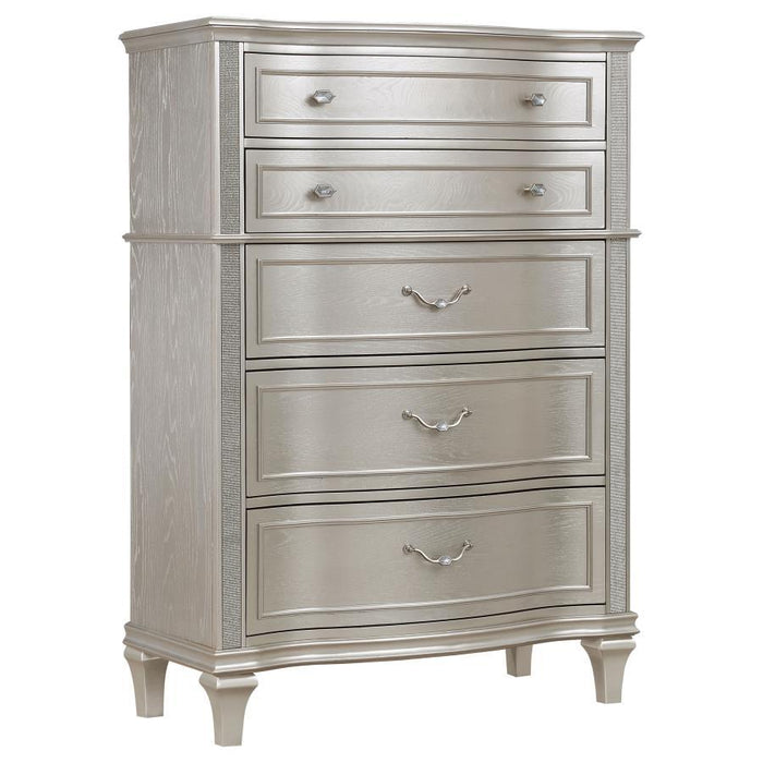 Evangeline - 6-Drawer Chest - Silver Oak Unique Piece Furniture