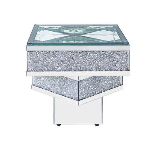 Noralie - End Table - Mirrored & Faux Diamonds Unique Piece Furniture