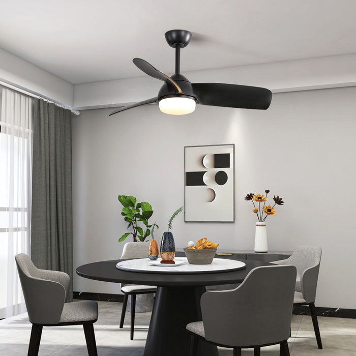 Indoor Ceiling Fan With 6 Speed Remote Control Dimmable Reversible Dc Motor With Light