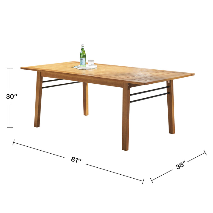 Gloucester Contemporary Patio Wood Dining Table