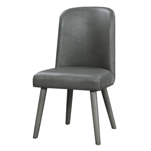 Waylon - Side Chair (Set of 2) - Gray PU & Gray Oak Unique Piece Furniture