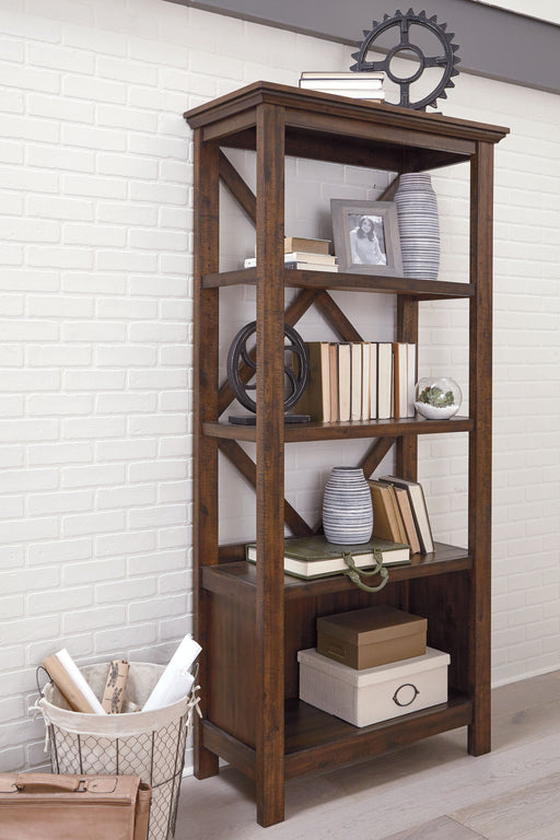 Baldridge - Rustic Brown - Large Bookcase Unique Piece Furniture