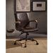 Joslin - Executive Office Chair - Distress Chocolate Top Grain Leather Unique Piece Furniture