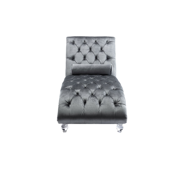 Coomore Leisure Concubine Sofa With Acrylic Feet - Silver