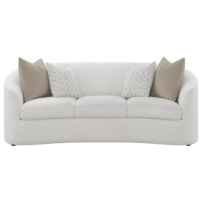 Rainn - Upholstered Tight Back Sofa Latte Unique Piece Furniture