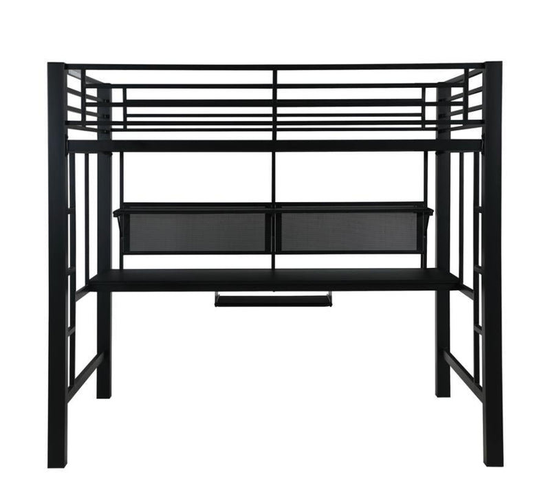 Avalon - Full Workstation Loft Bed - Black Unique Piece Furniture