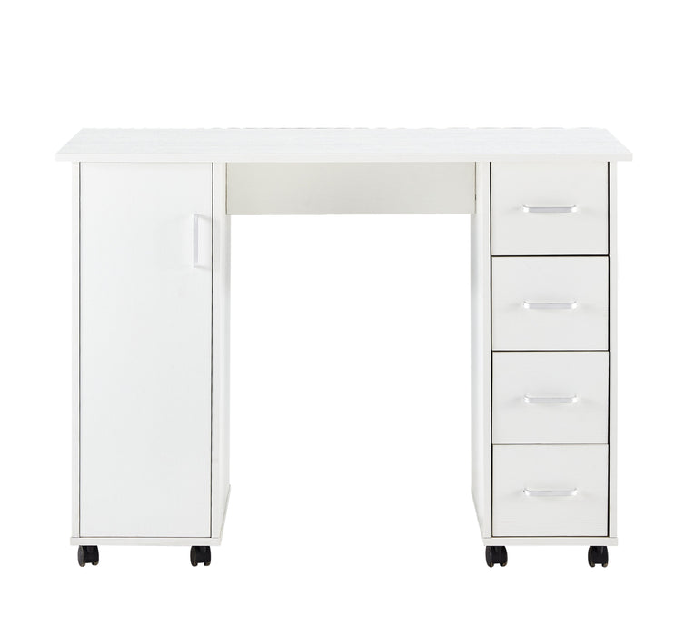 Home Office Computer Desk Table With Drawers White 41.73" L 17.72"W 31.5"H