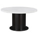 Sherry - Round Dining Table - Rustic Espresso And White Unique Piece Furniture