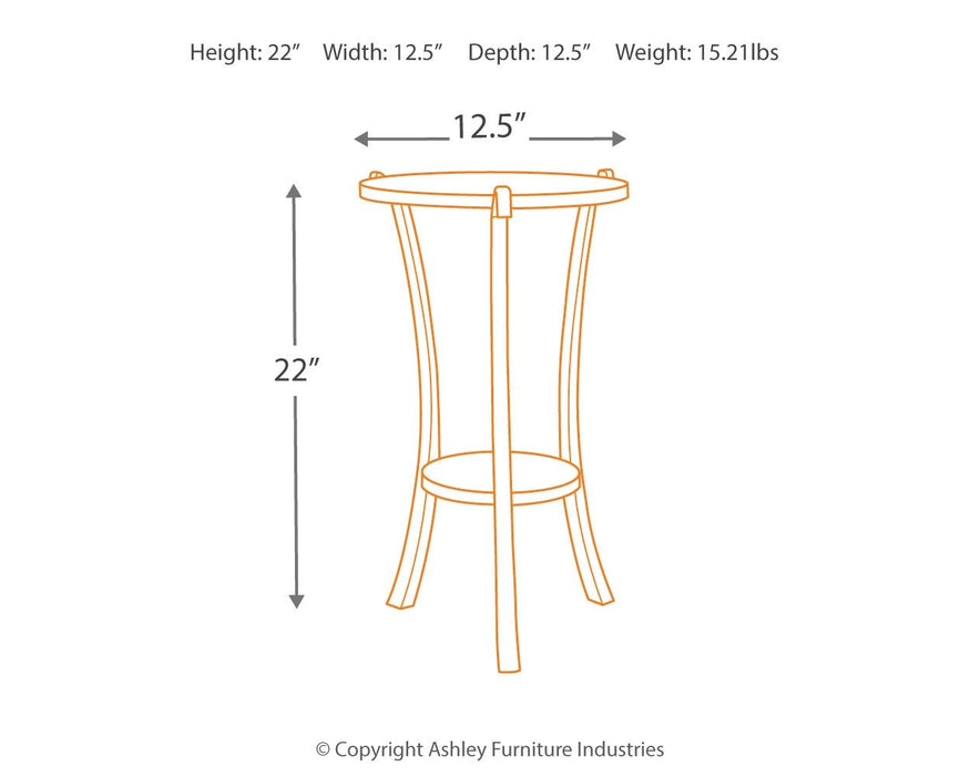Enderton - White Wash / Pewter - Accent Table Unique Piece Furniture