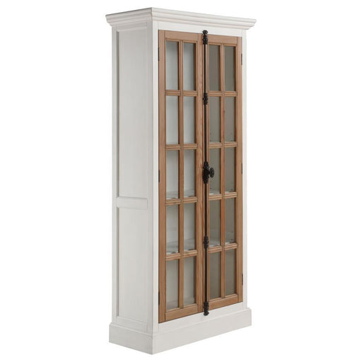 Tammi - 2-Door Tall Cabinet - Antique White And Brown Unique Piece Furniture