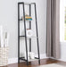 Pinckard - 4-Shelf Ladder Bookcase - Gray Stone And Black Unique Piece Furniture